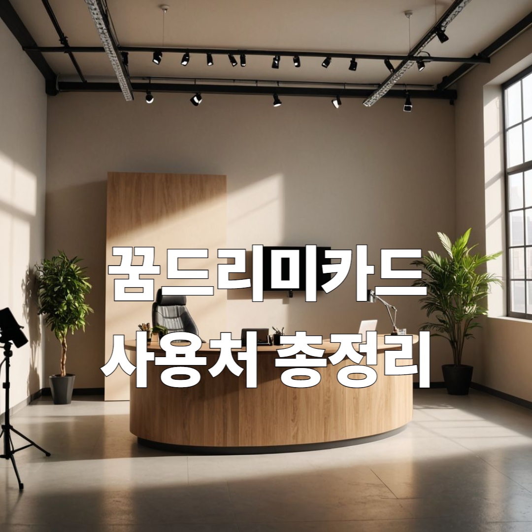 꿈드리미 카드 사용처 총정리