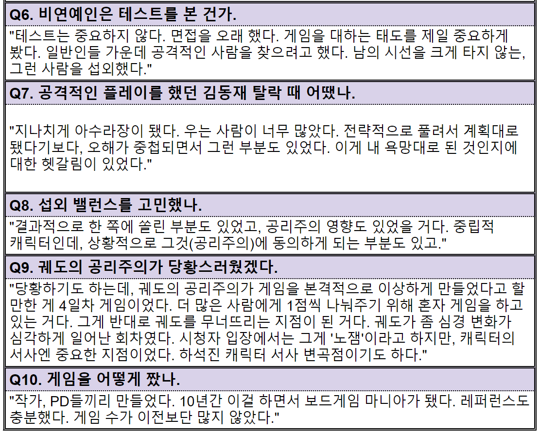 정종연 PD 인터뷰