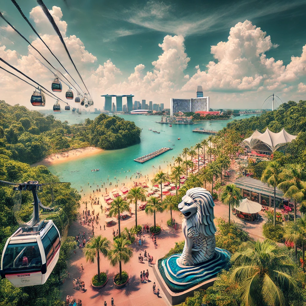 싱가포르 센토사섬 ai 사진