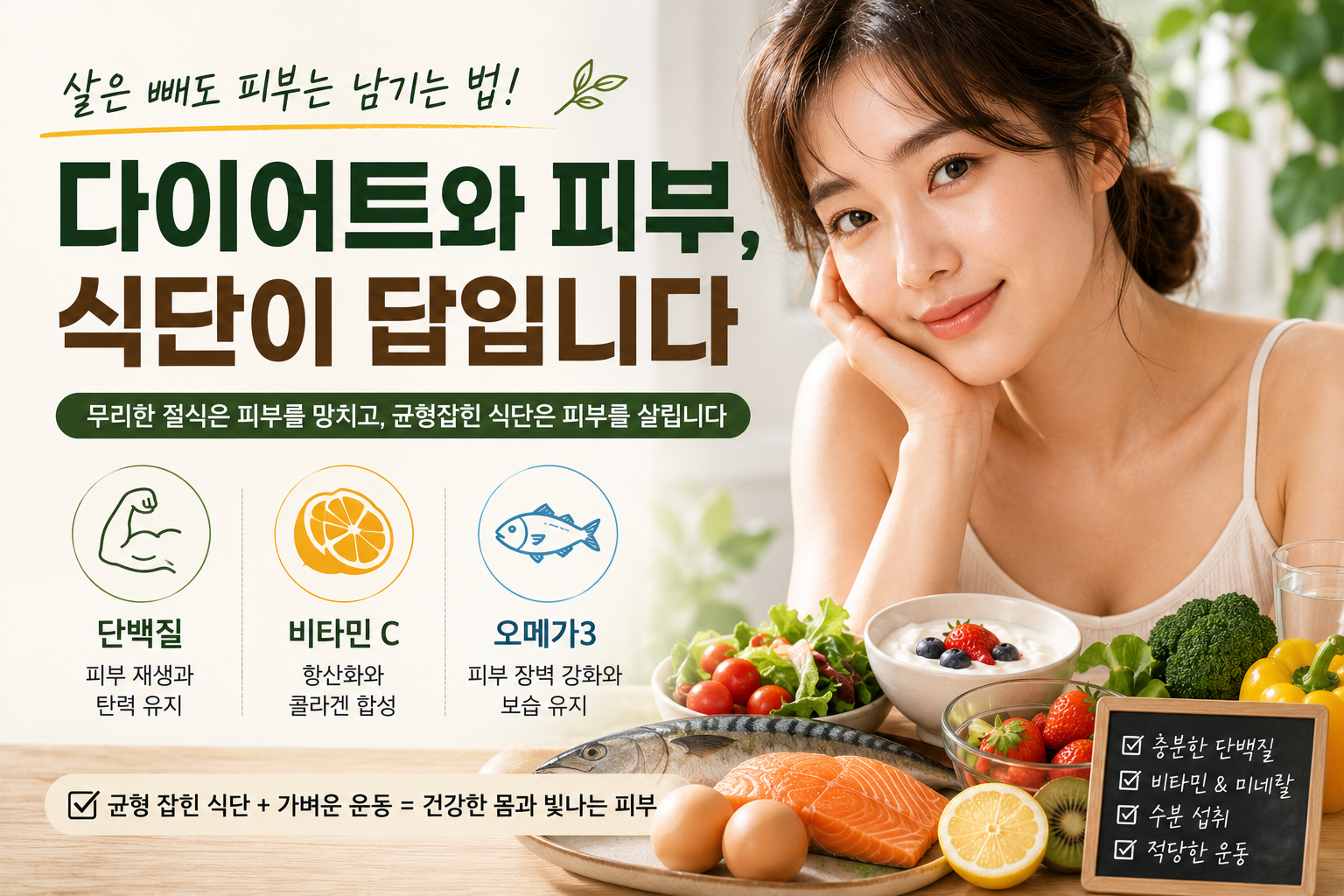 건강한 다이어트, 빛나는 피부