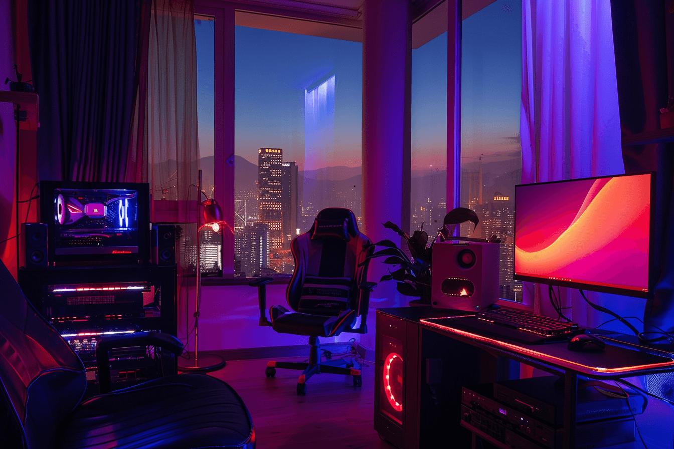 집에-설치-된-스트리밍-장비-이미지