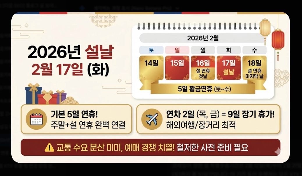 2026년 설날 KTX 예매 일정 및 팁 총정리