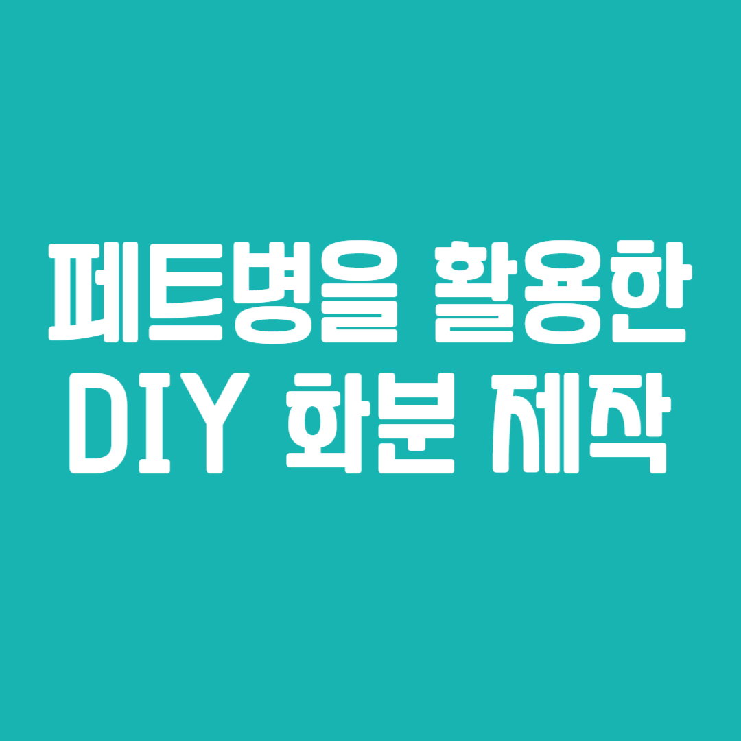 페트병 화분 만들기