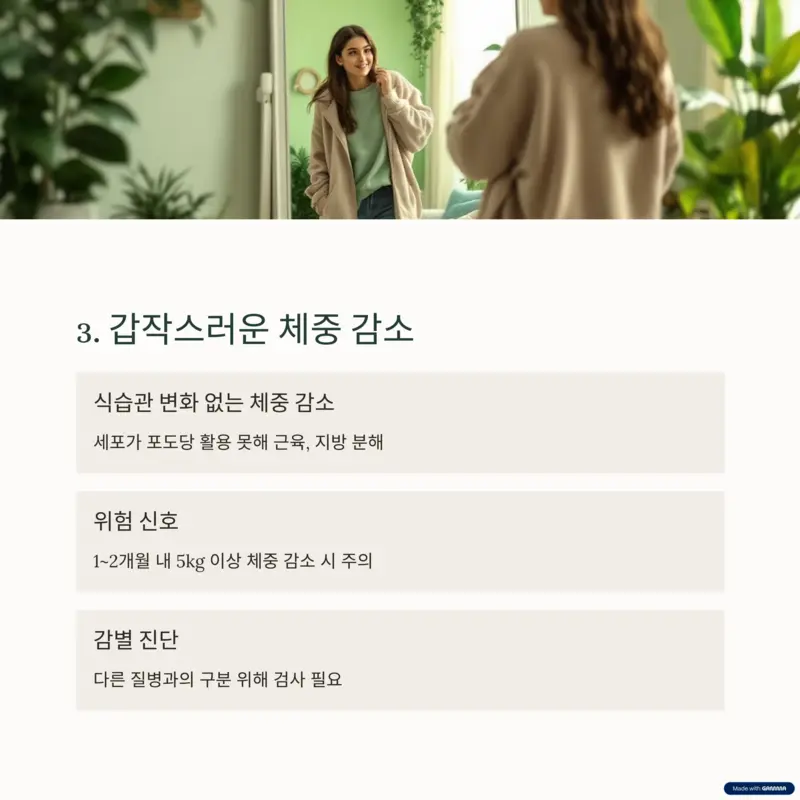 밝은 표정으로 거울을 보는 여성의 모습