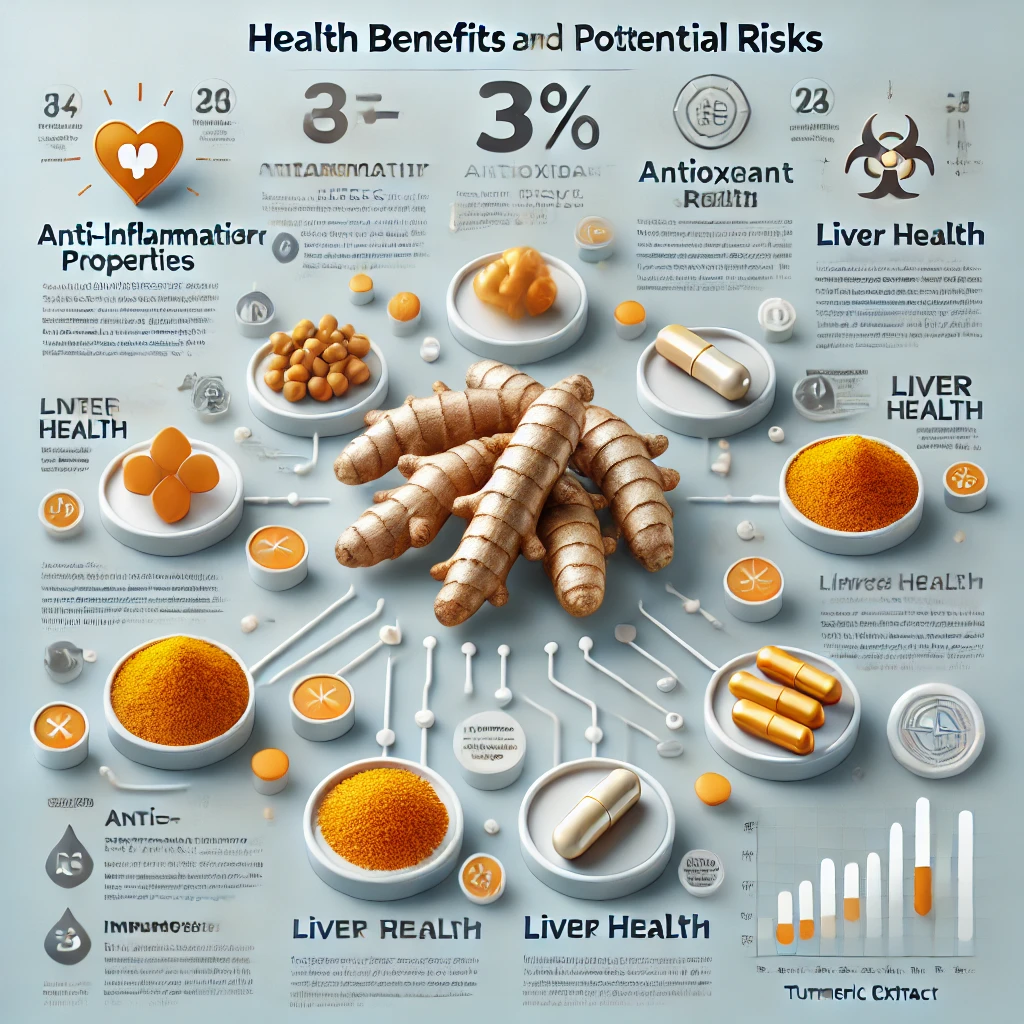 강황 추출물의 약학적 효능과 부작용 - 항염 효과부터 간독성 위험까지 알아보기