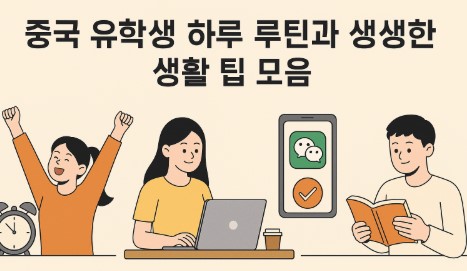 중국 유학생 하루 루틴과 생생한 생활 팁 사진