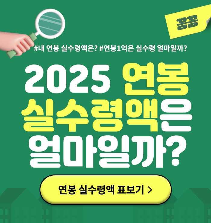 2025 연봉 실수령액표