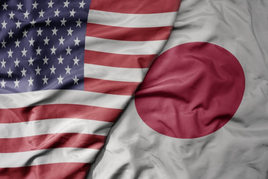 미국과 일본 국기