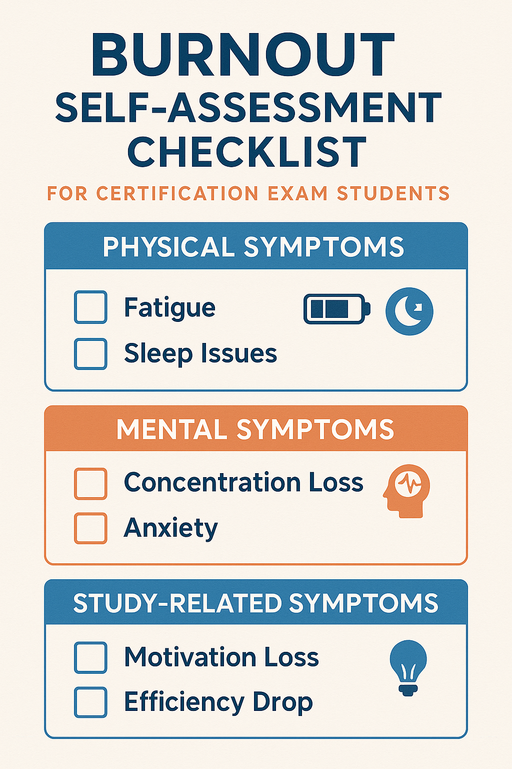 번아웃 자가진단 체크리스트 인포그래픽