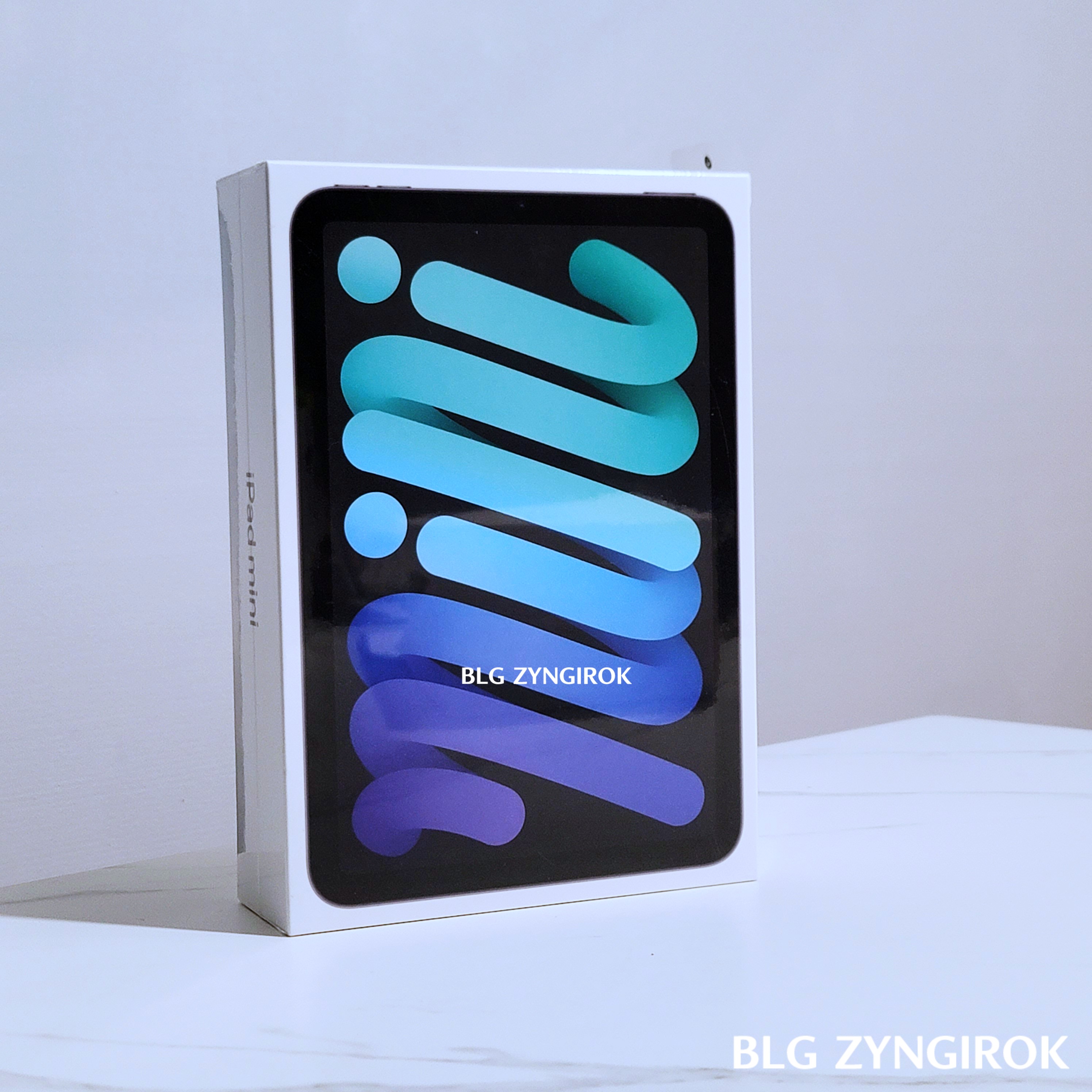 아이패드 미니 상자가 테이블 위에 서있는 모습이다.