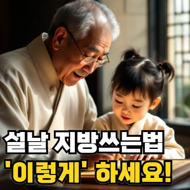 설날 지방쓰는법