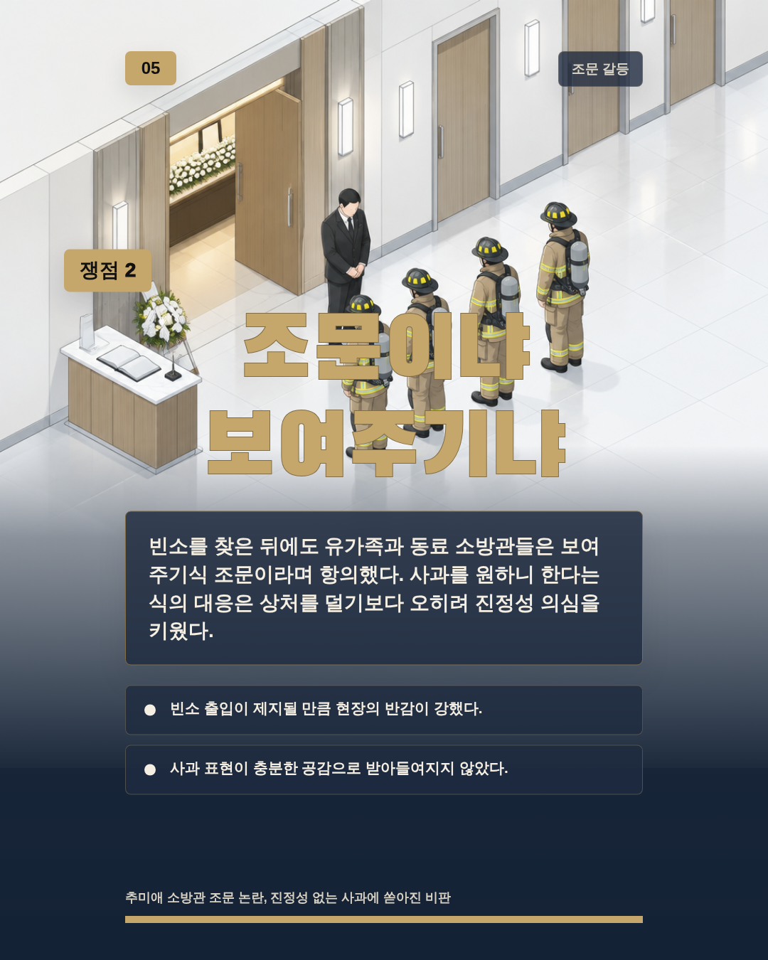 조문이냐 보여주기냐