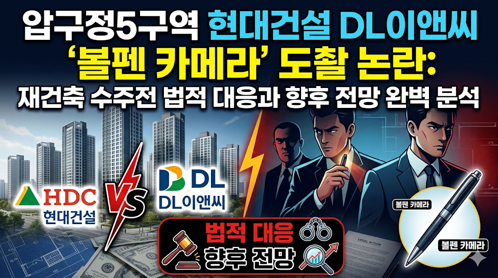 압구정5구역 무단 촬영 현대건설