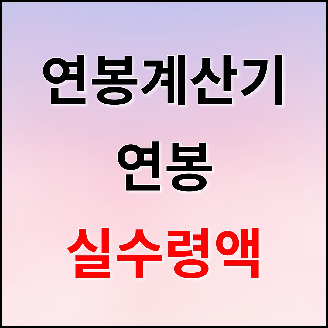 연봉계산기