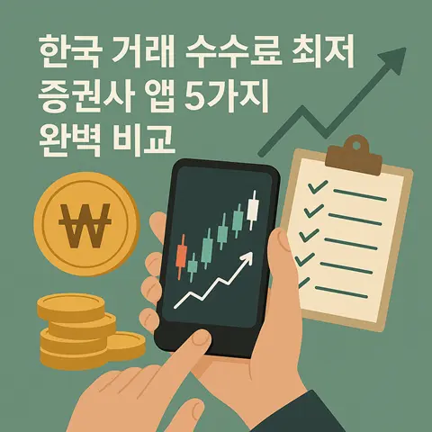 한국 거래 수수료 최저 증권사 앱 5가지 완벽 비교