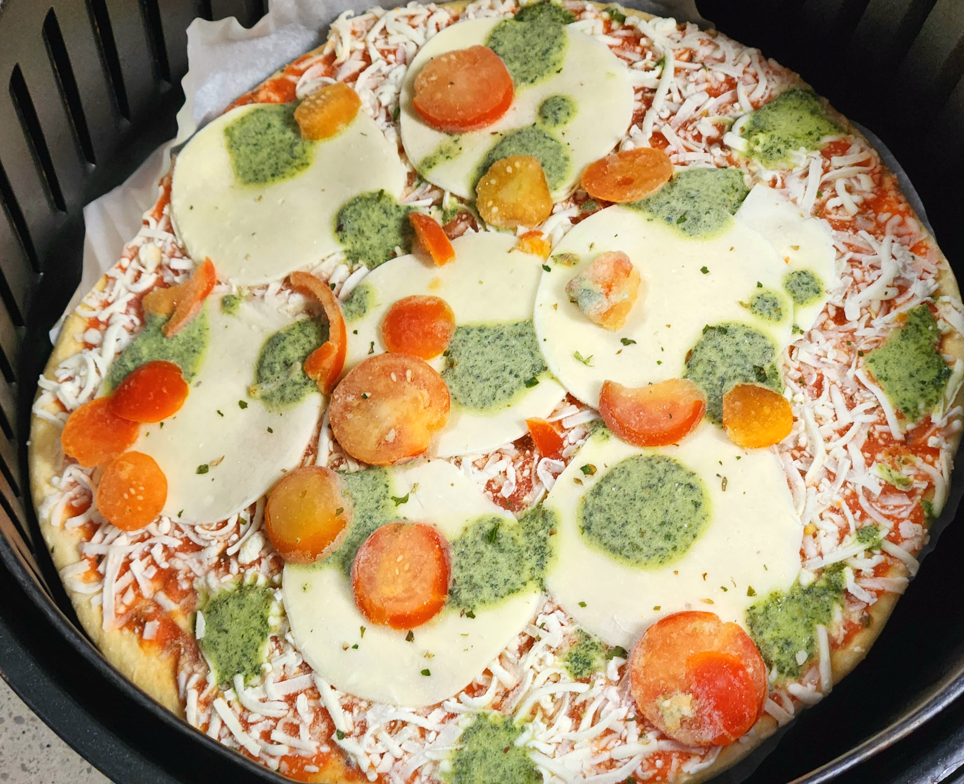 냉동피자 에어프라이어 데우기 조리법