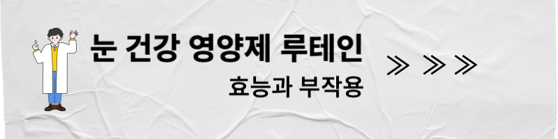 눈건강 영양제 루테인