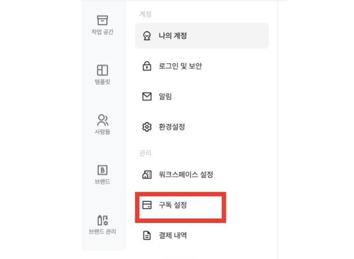 미리캔버스 해지