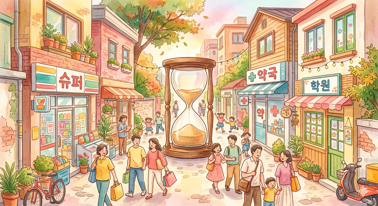 동네 상점 지원금 사용처 및 8월 말 사용 기한 강조 이미지