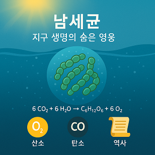 남세균의 광합성과 생태적 가치 관련 사진