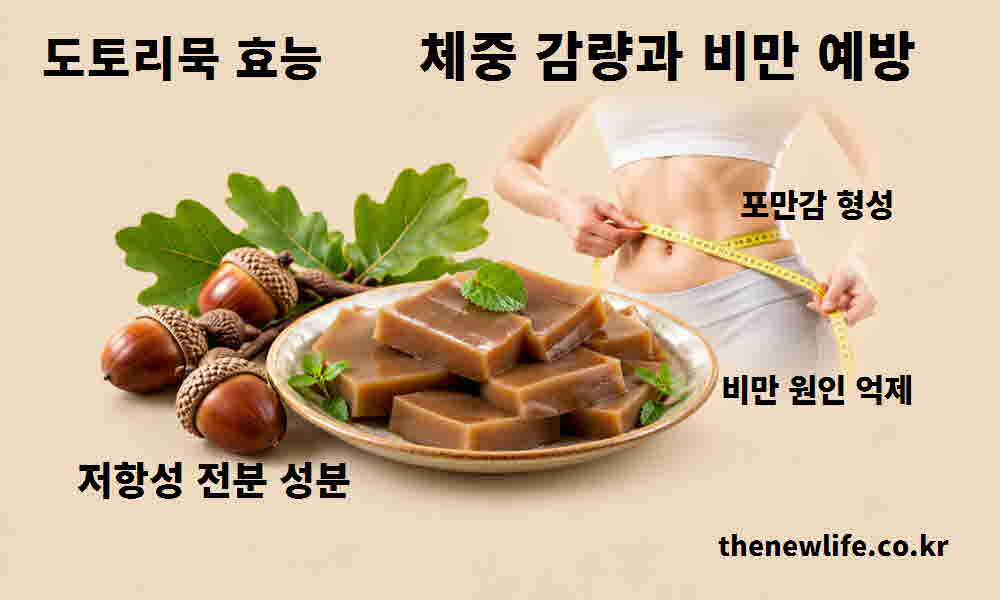 도토리묵 효능 체중 감량 비만 예방