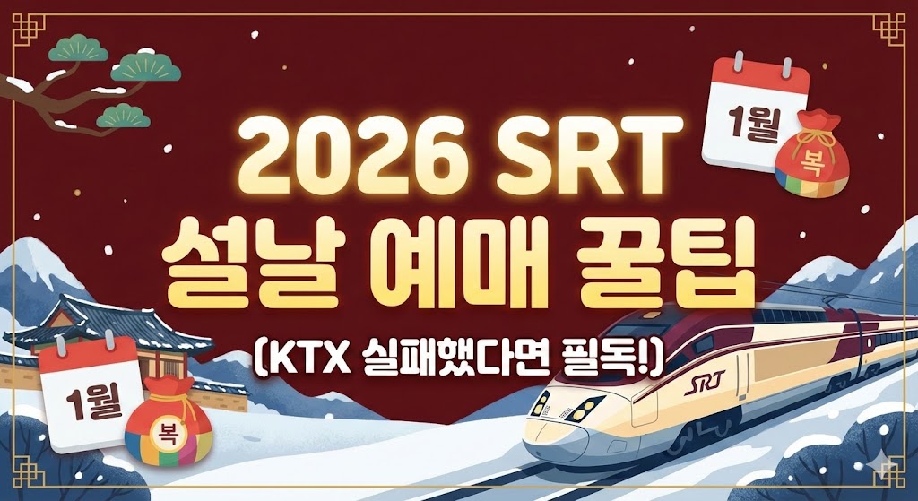 2026 SRT 설날 예매 일정 및 꿀팁 (KTX 실패했다면 필독)