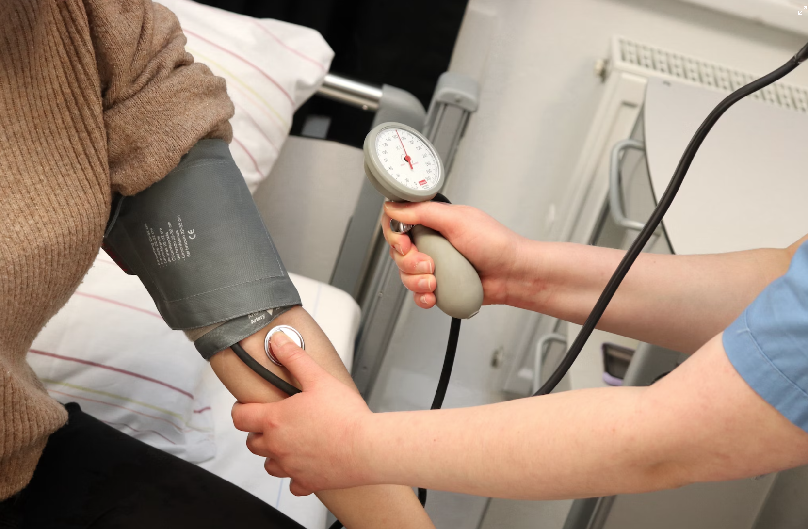 팔둘레별 커프 사이즈 표