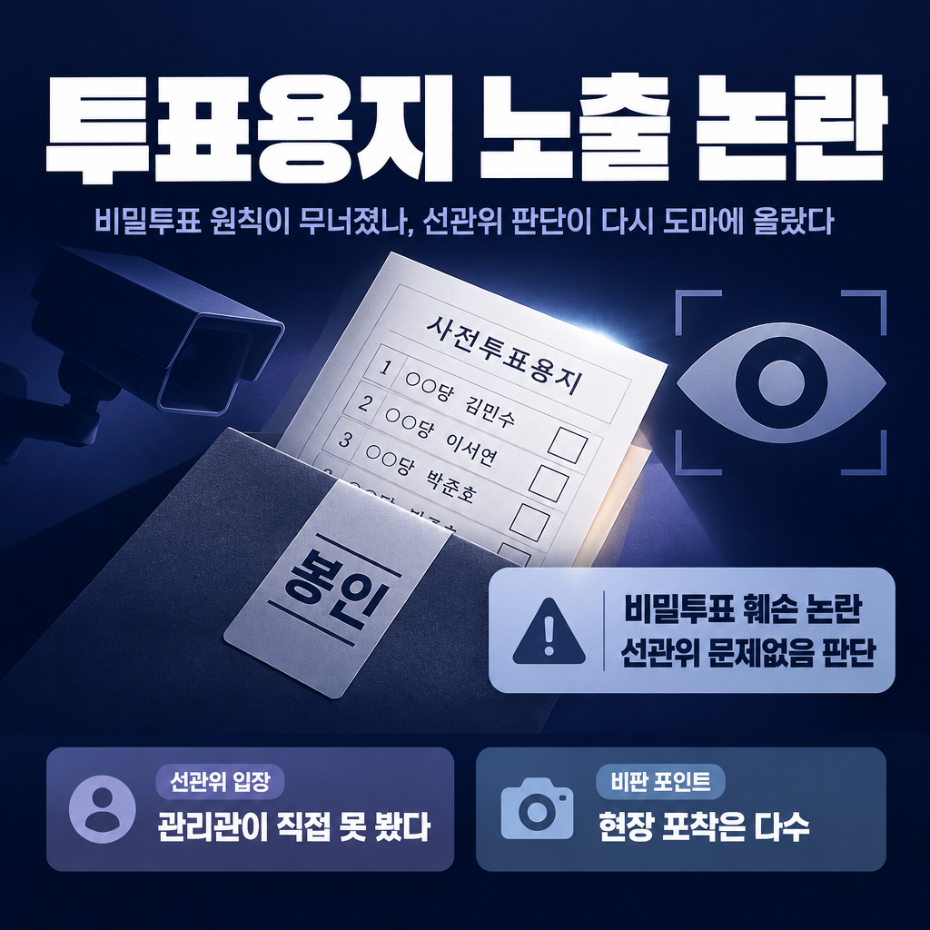 투표용지 노출 논란