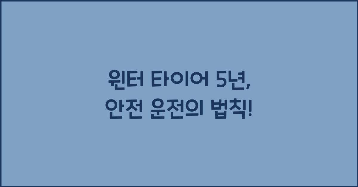 윈터 타이어 5 년