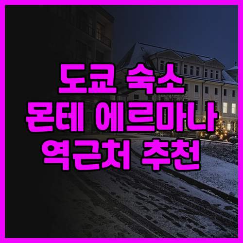 도쿄 숙소 추천 호텔 몬테 에르마나 
