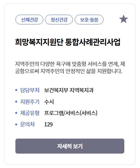 희망복지지원단 통합사례관리