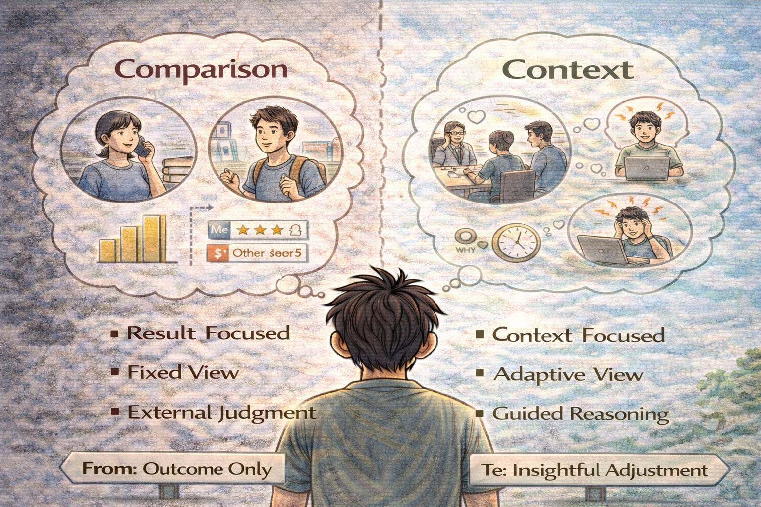 왜 장기 학습에서 비교는 도움이 되지 않고, 맥락 이해가 더 중요해지는가