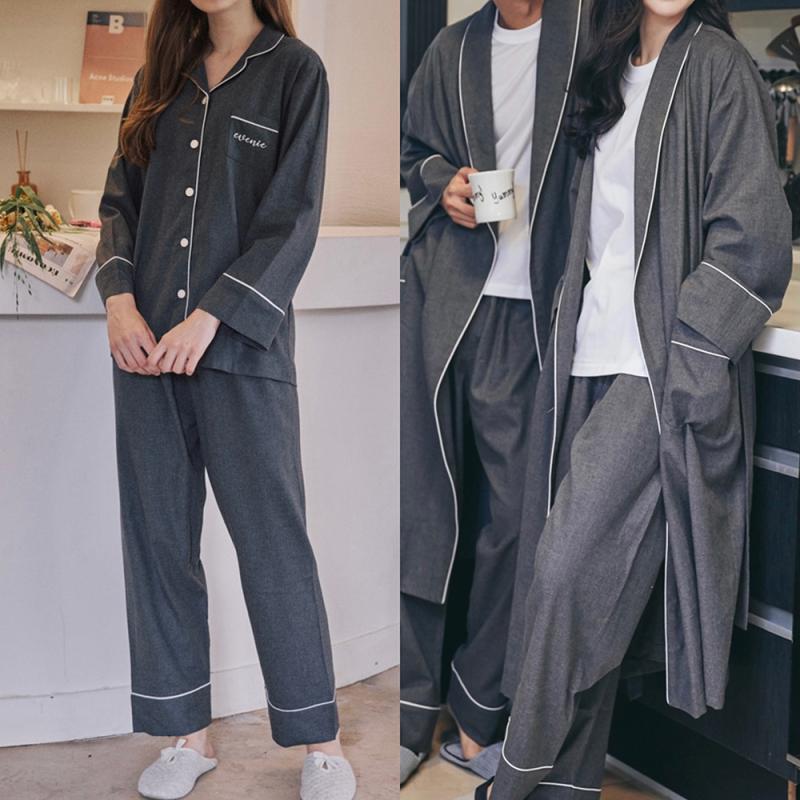 커플 잠옷 로브 가운 파자마 순면 수면 샤워 실내 가운