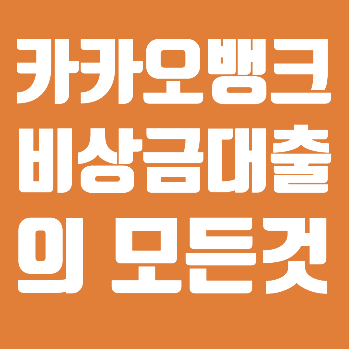 카카오뱅크 비상금대출