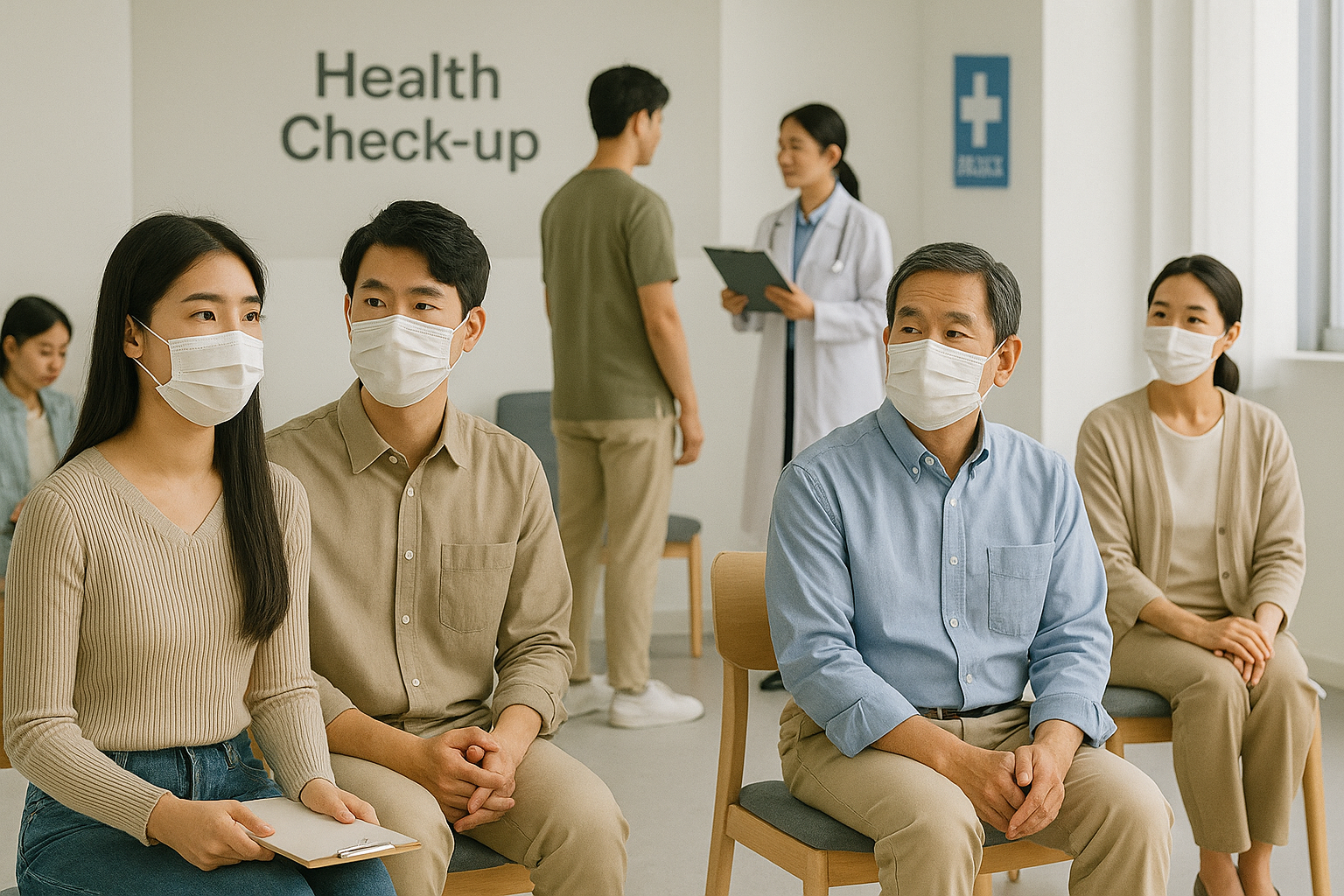 베체트병 호발 연령대인 20-40대들의 건강검진 모습