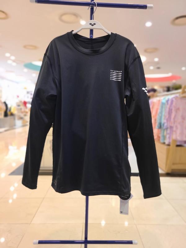 아레나 남성인 래쉬가드 상의 BLK 95∼110 A3BM1PR51