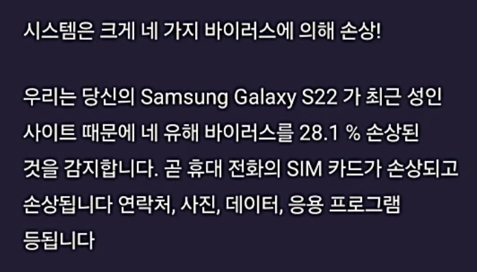 시스템 손상이라네