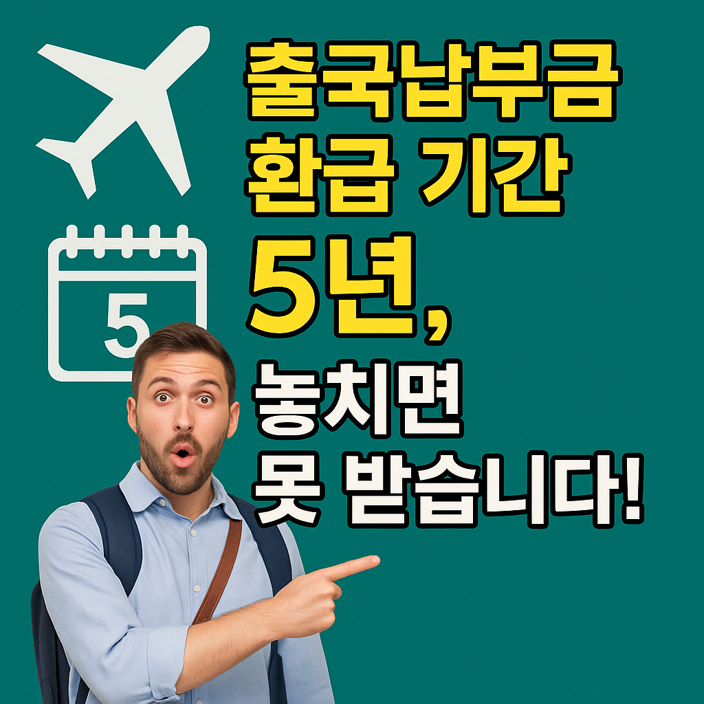 출국납부금 환급 기간 5년 환급 대상과 신청 방법