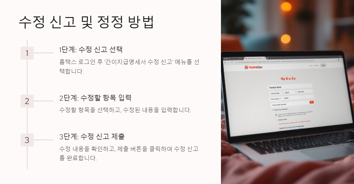 수정 신고 및 정정