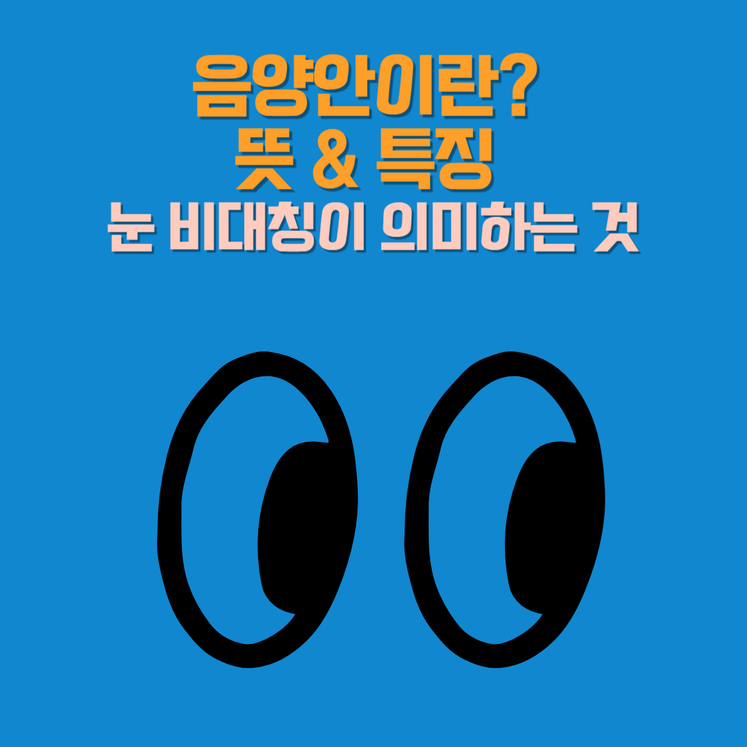 음양안(陰陽眼) – 눈 크기 비대칭 특징과 관상학적 의미