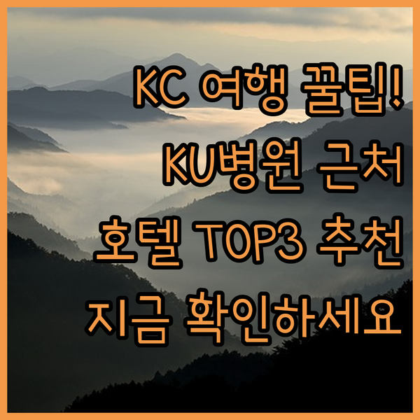 캔자스시티 여행의 핵심? KU 메디컬