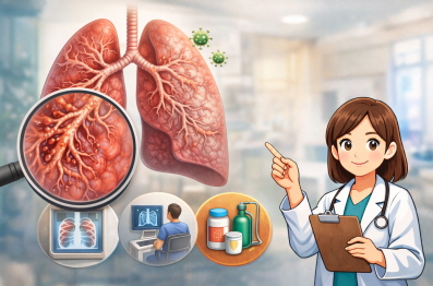 폐섬유증에 대해 알아보는 사진