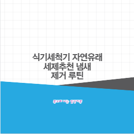 식기세척기 자연유래 세제추천 냄새 제거 루틴