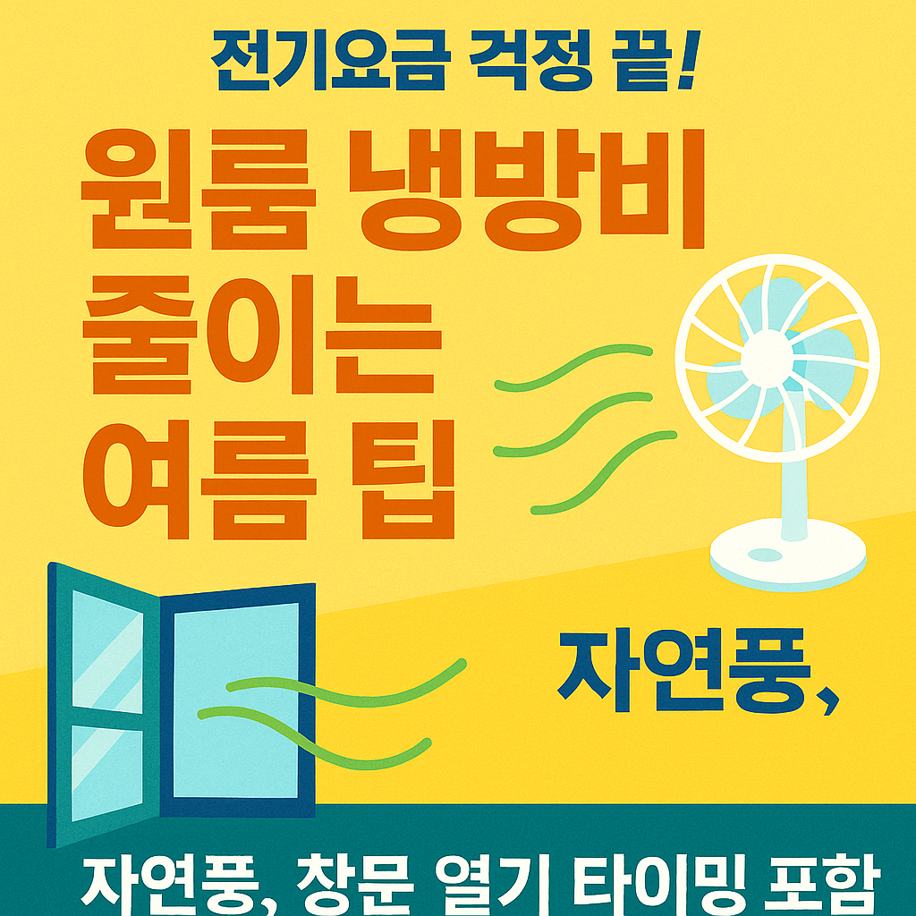 원룸 냉방비 줄이는 여름 필수 꿀팁