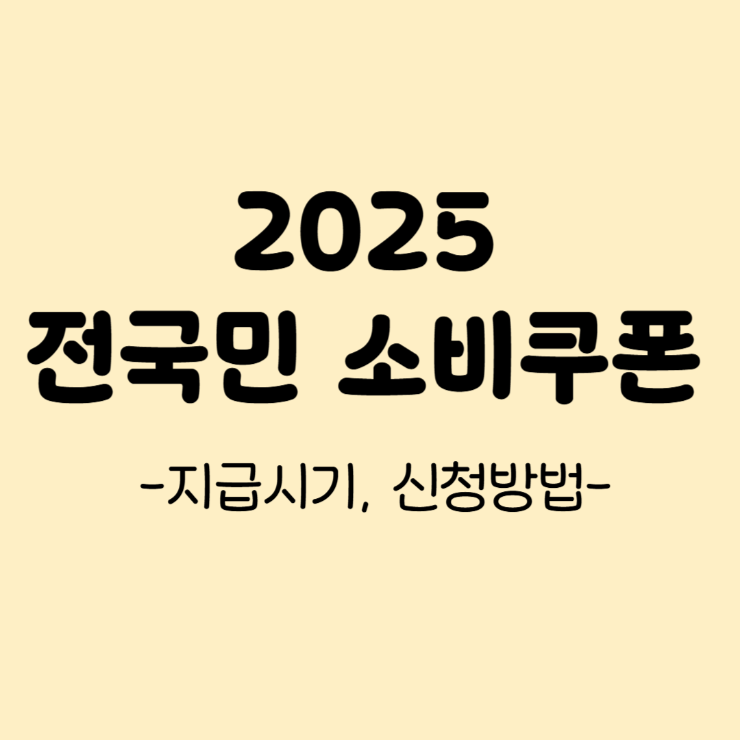 2025 전국민 소비쿠폰