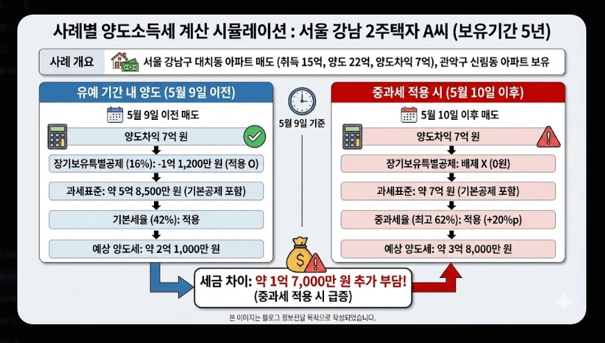 다주택자 양도소득세 절세방법 [억대 절세 사례] 사례별 계산기 활용 및 2026년 전략