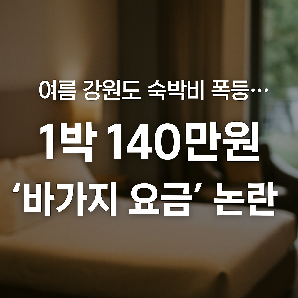 여름 성수기 강원도 숙박비 폭등…펜션 1박 140만원 ‘바가지 요금’ 논란