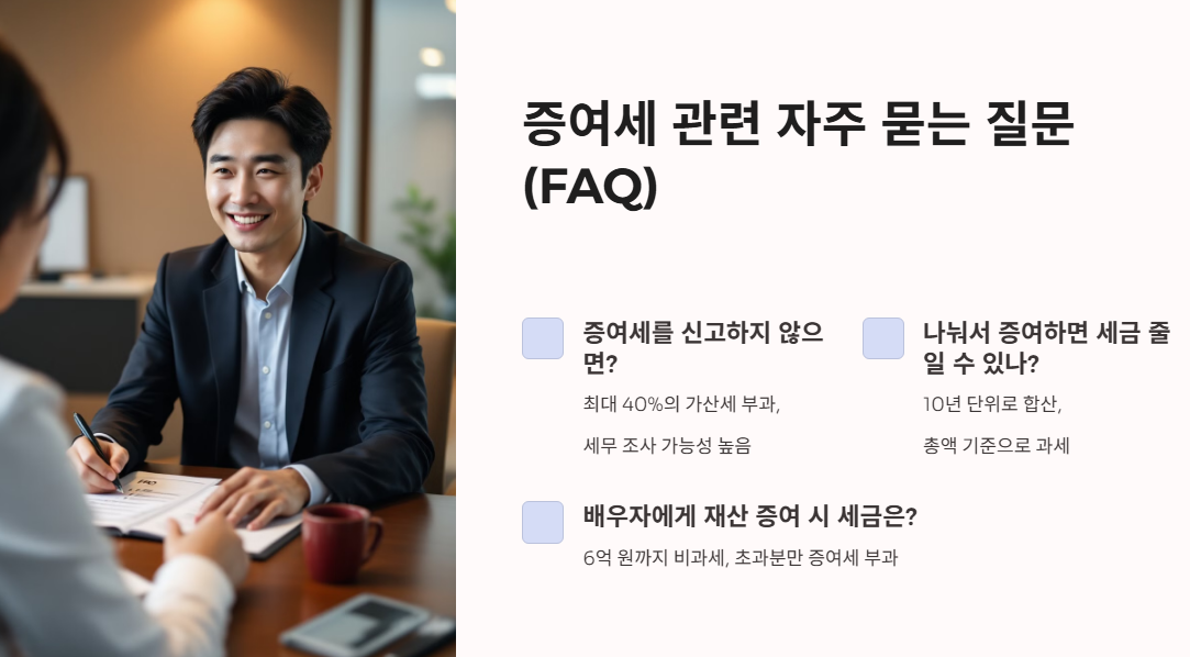 증여세 관련 자주 묻는 질문 (FAQ)