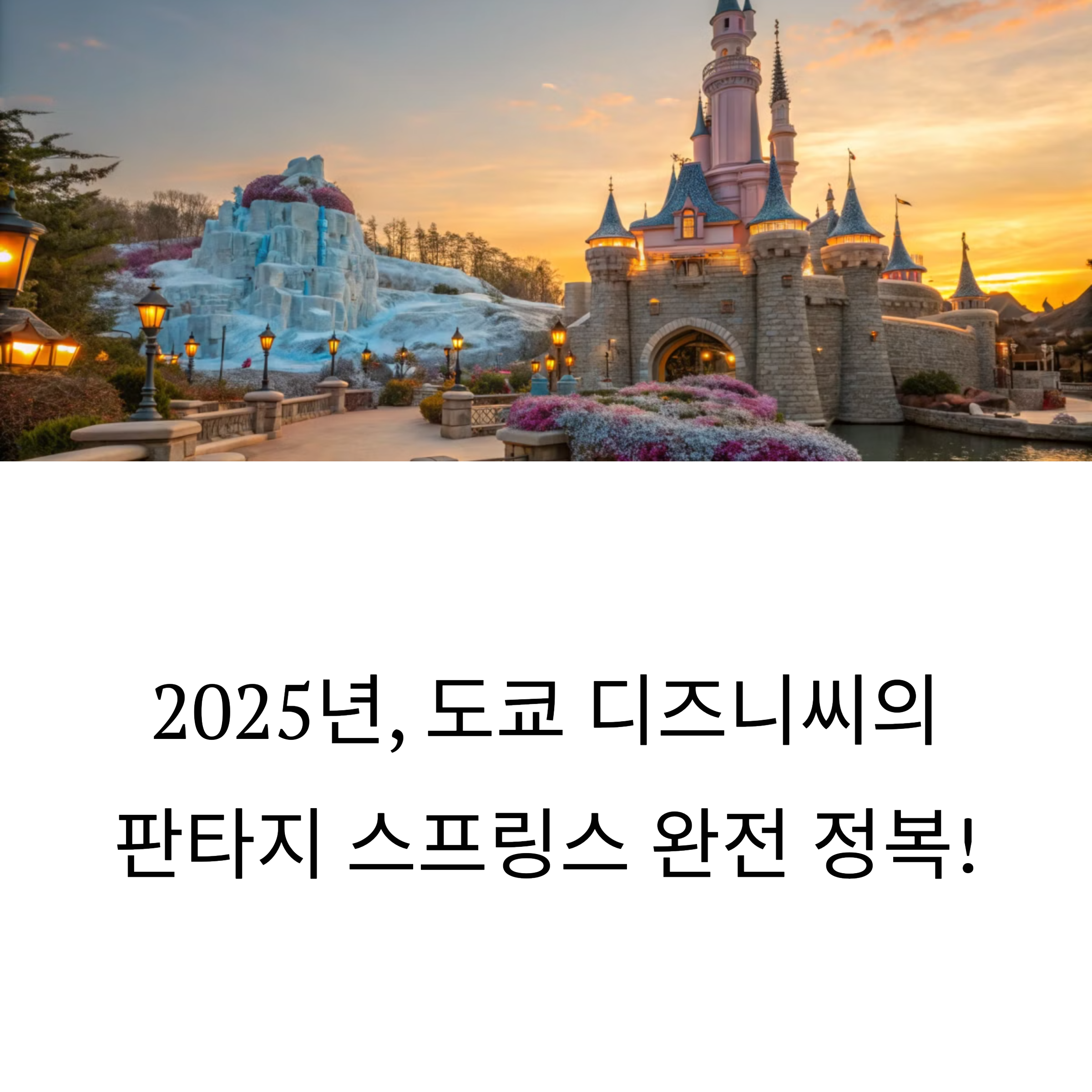 2025년 도쿄 디즈니씨 판타지스프링스 오픈런 필수 정보