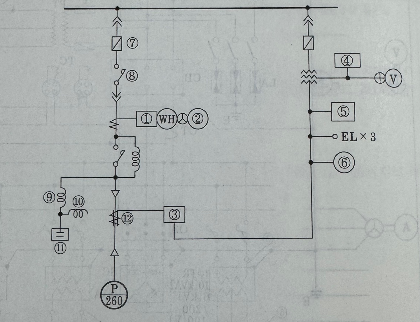 펌프용 3.3 [kV] 모터 및 GPT 단선 결선도